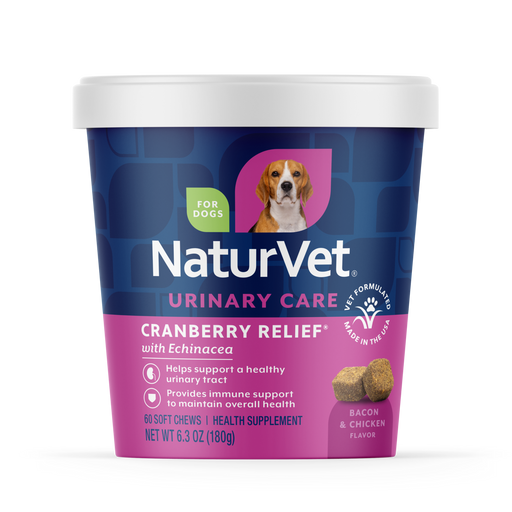 NaturVet Cranberry Relief Plus Echinacea Soft Chew for Dogs - 60's