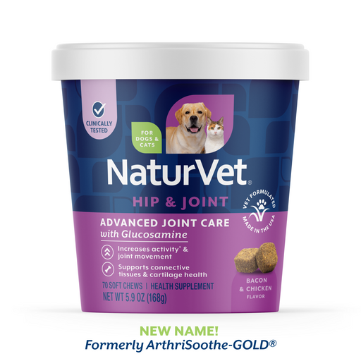 NaturVet ArthriSoothe-Gold - Soft Chew Cup for Dogs - 70 chews