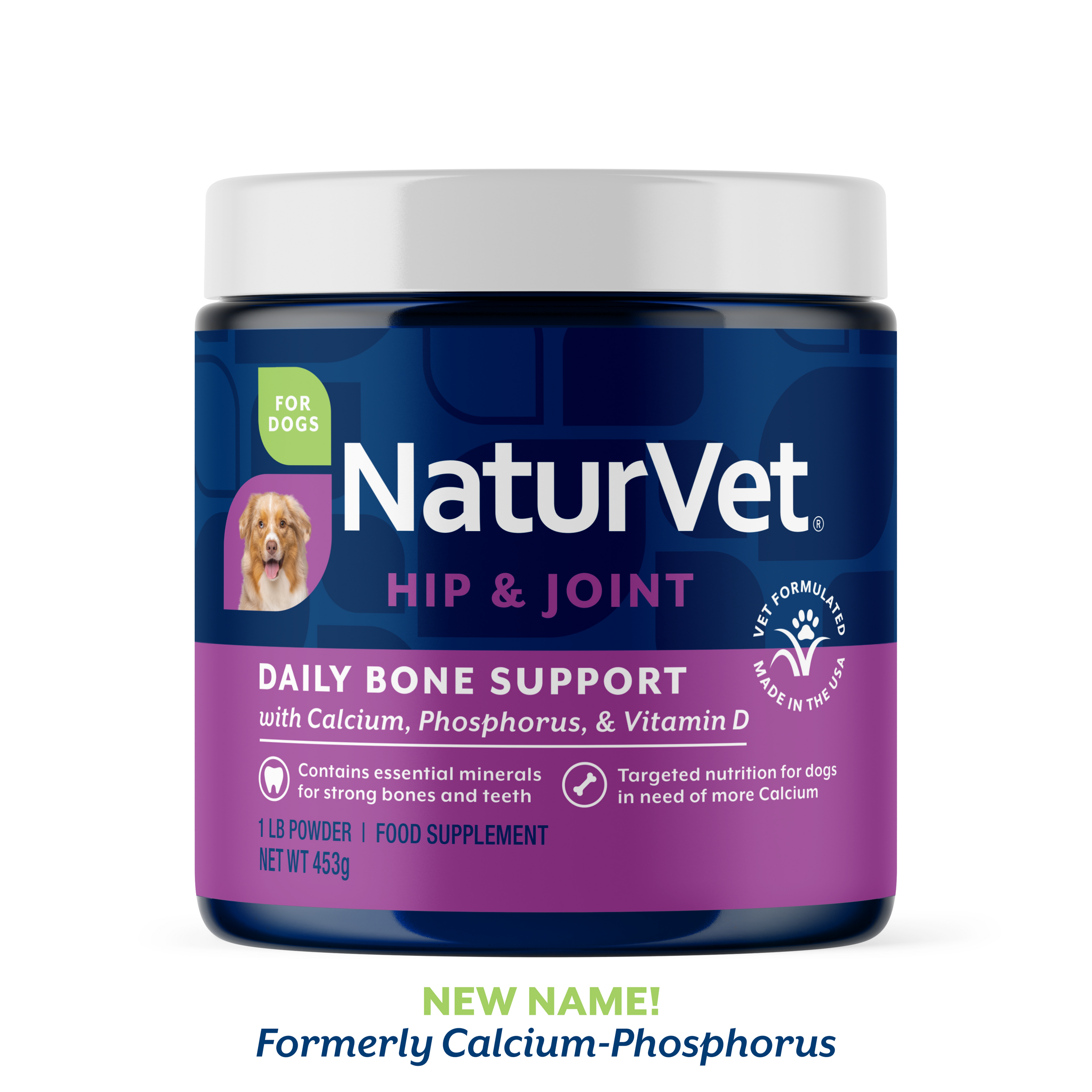 NaturVet Calcium-Phosphorus - Natural Calcium Powder for Dogs