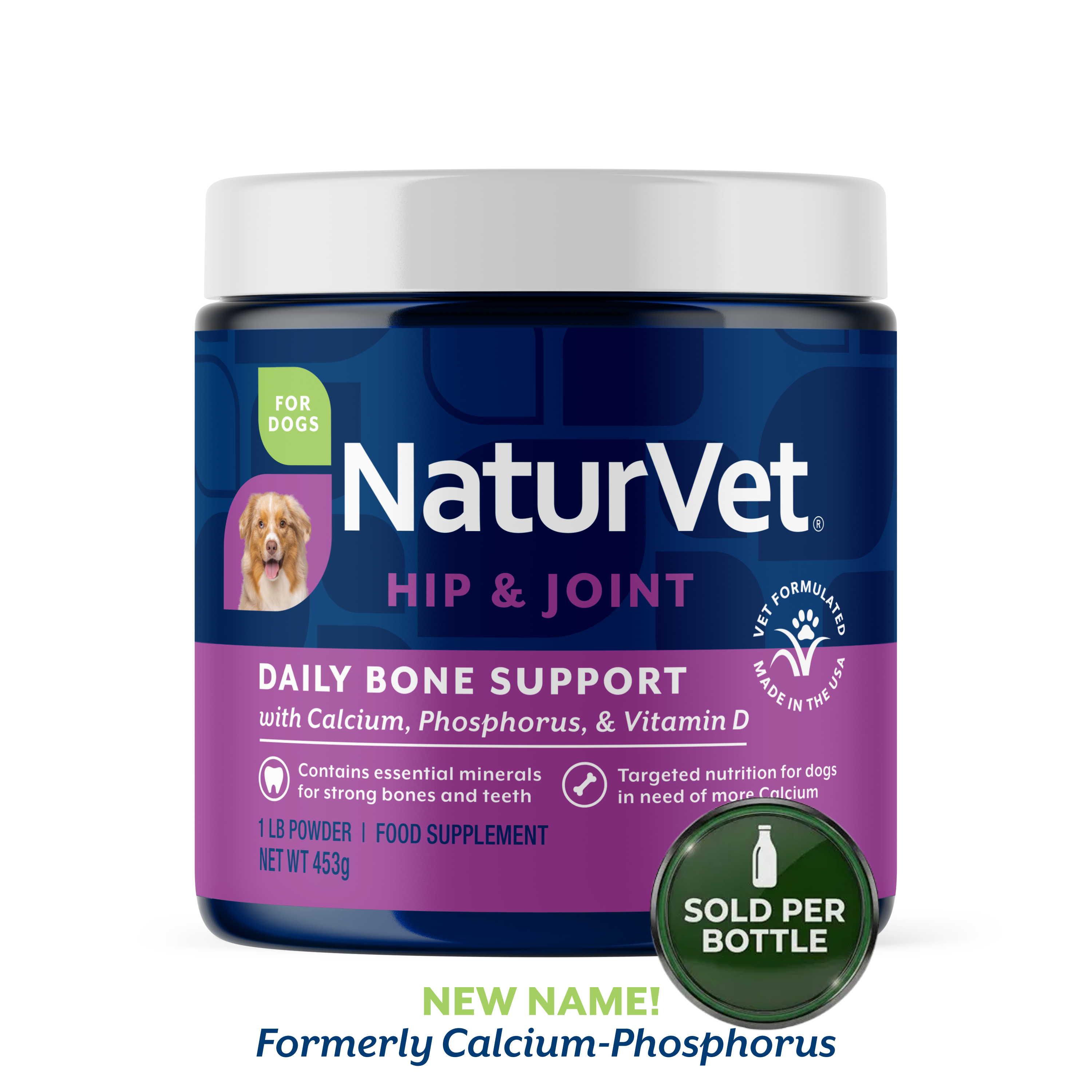 NaturVet Calcium-Phosphorus - Natural Calcium Powder for Dogs