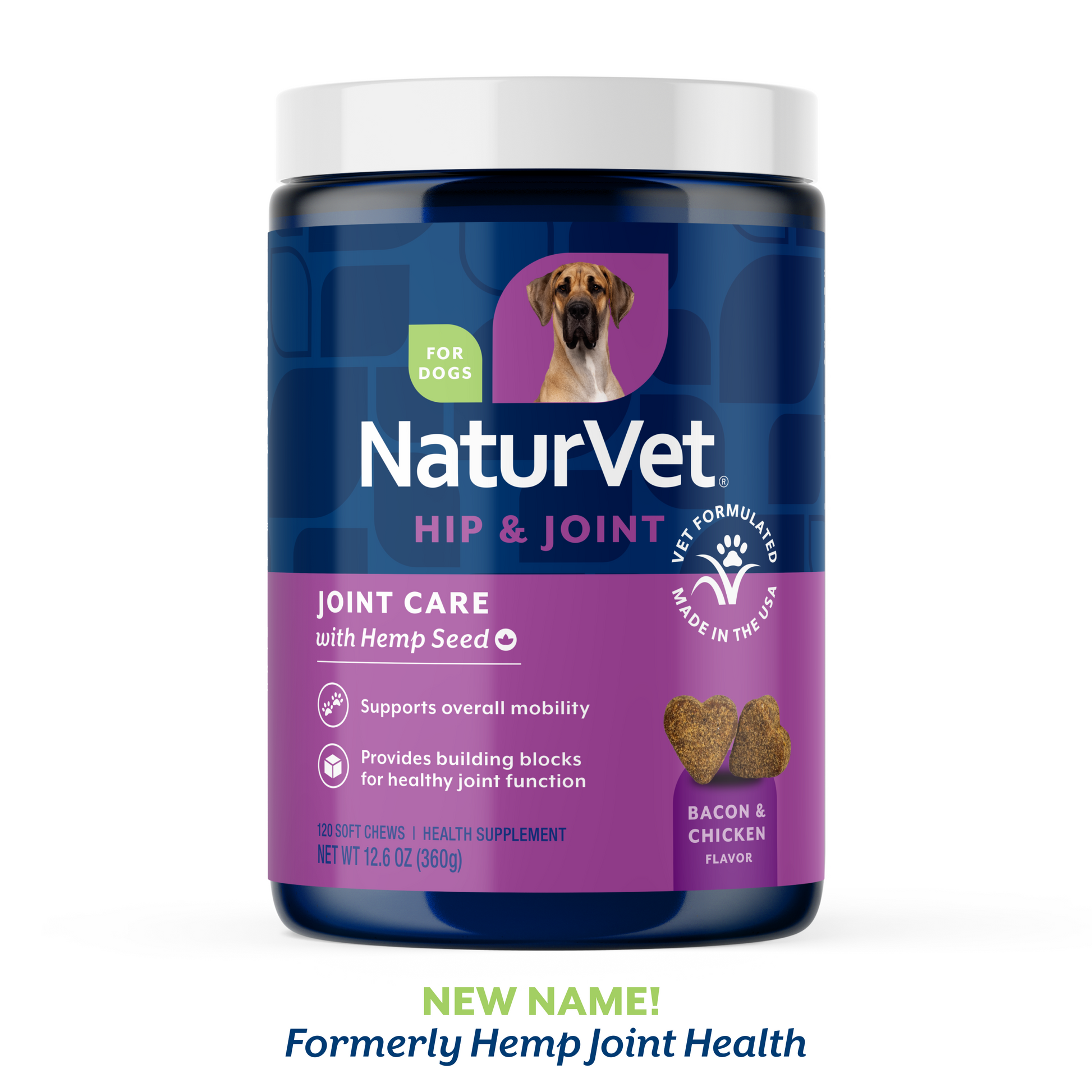NaturVet Joint Health Hemp - Soft Chews - 120ct