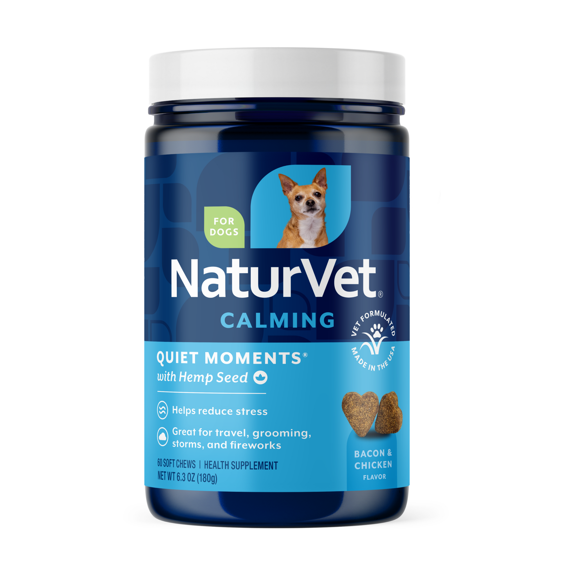 NaturVet Quiet Moments Hemp - Soft Chew - 180ct
