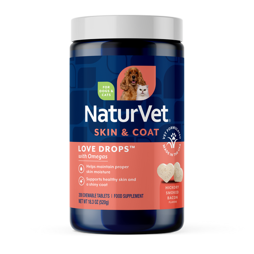 NaturVet Love Drops Multivitamin - Peanut Butter, Liver & Garlic Flavored - 200's