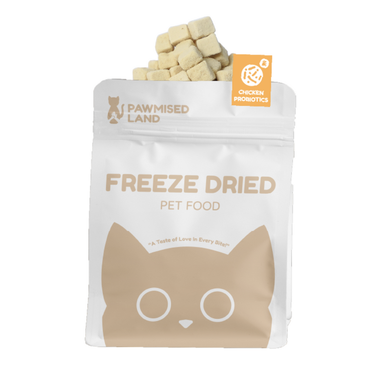 Pawmised Land - Catty Munchies - Functional Series Freeze-Dried Cat Treats - Chicken Probiotics 125g