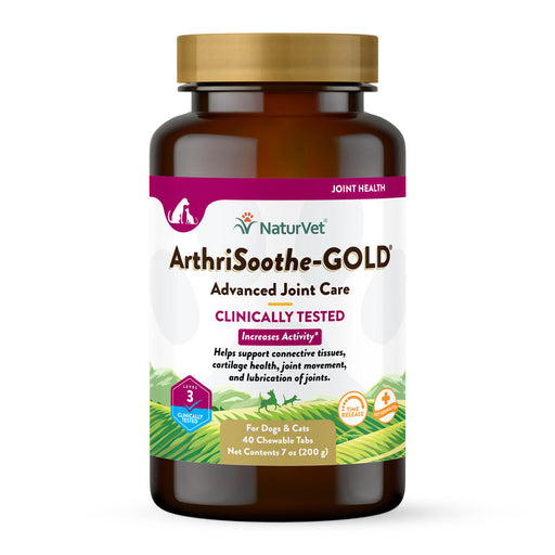 NaturVet ArthriSoothe-GOLD Tablets - Time Released for Dogs & Cats - 1 Tablet (pack of 40)