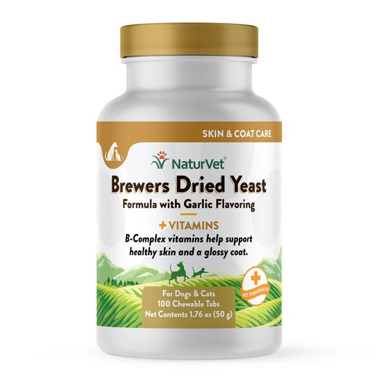 NaturVet Brewer's Yeast & Garlic Tablets - 1 Tablet (pack of 100)