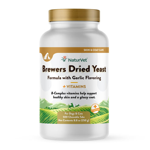 NaturVet Brewer's Yeast & Garlic Tablets - 1 Tablet (pack of 500)