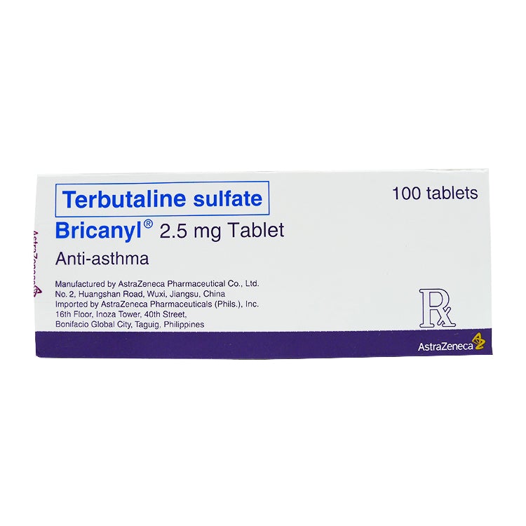 Terbutaline Sulfate - 2.5mg, per 1 tablet