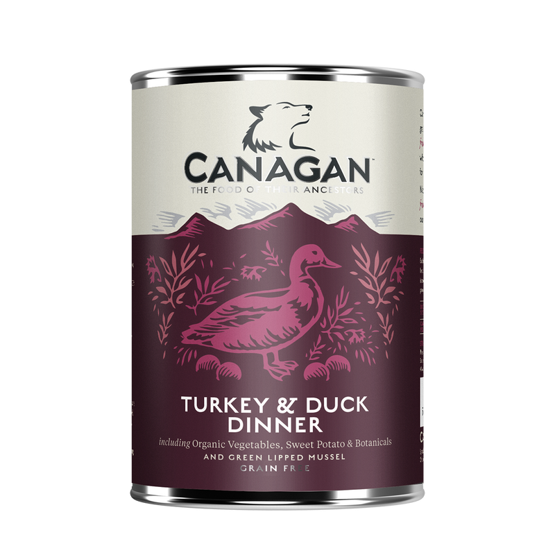 Canagan - Grain Free Canned Adult Dog Food - Turkey & Duck Dinner - 400G (3 Cans) - PetProject.HK