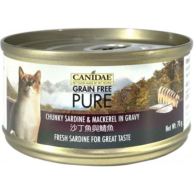 Canidae - PURE Chunky Sardine & Mackerel in Gravy Canned Cat Food - 70G (4 cans) - PetProject.HK