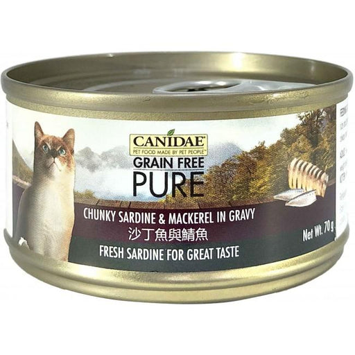 Canidae - PURE Chunky Sardine & Mackerel in Gravy Canned Cat Food - 70G (4 cans) - PetProject.HK