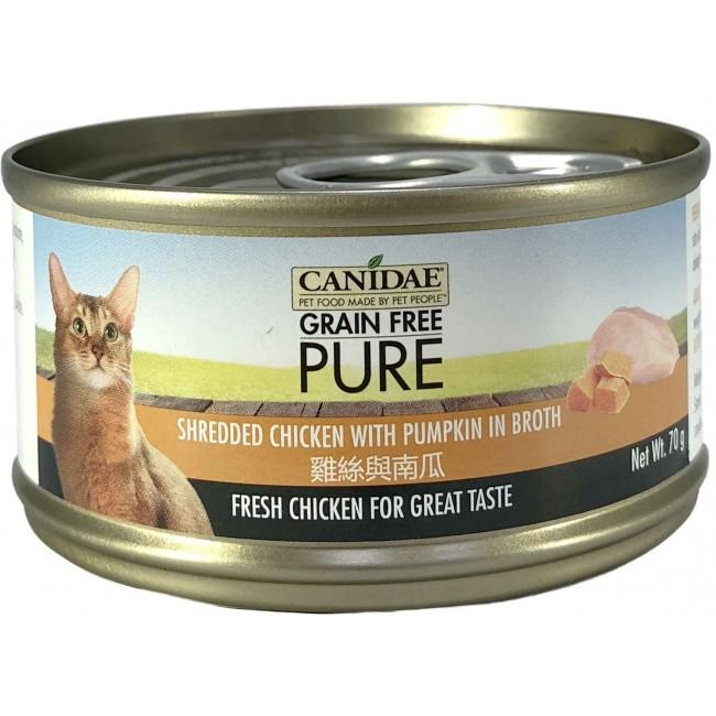 Canidae - PURE Shredded Chicken With Pumpkin in Broth Canned Cat Food - 70G (4 cans) - PetProject.HK