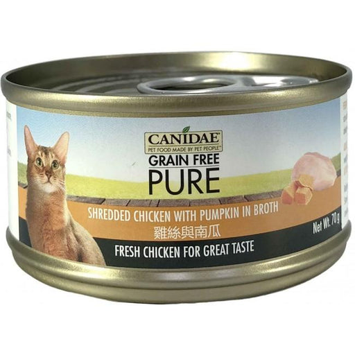 Canidae - PURE Shredded Chicken With Pumpkin in Broth Canned Cat Food - 70G (4 cans) - PetProject.HK