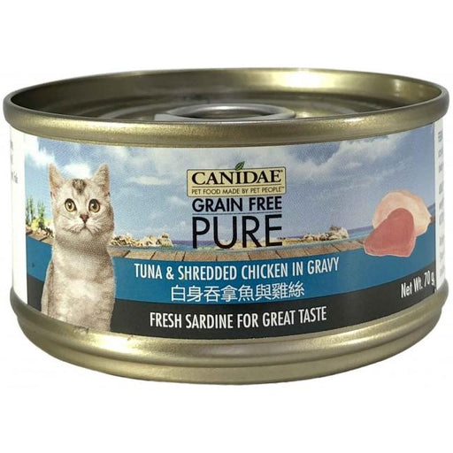 Canidae - PURE Tuna & Shredded Chicken in Gravy Canned Cat Food - 70G (4 cans) - PetProject.HK