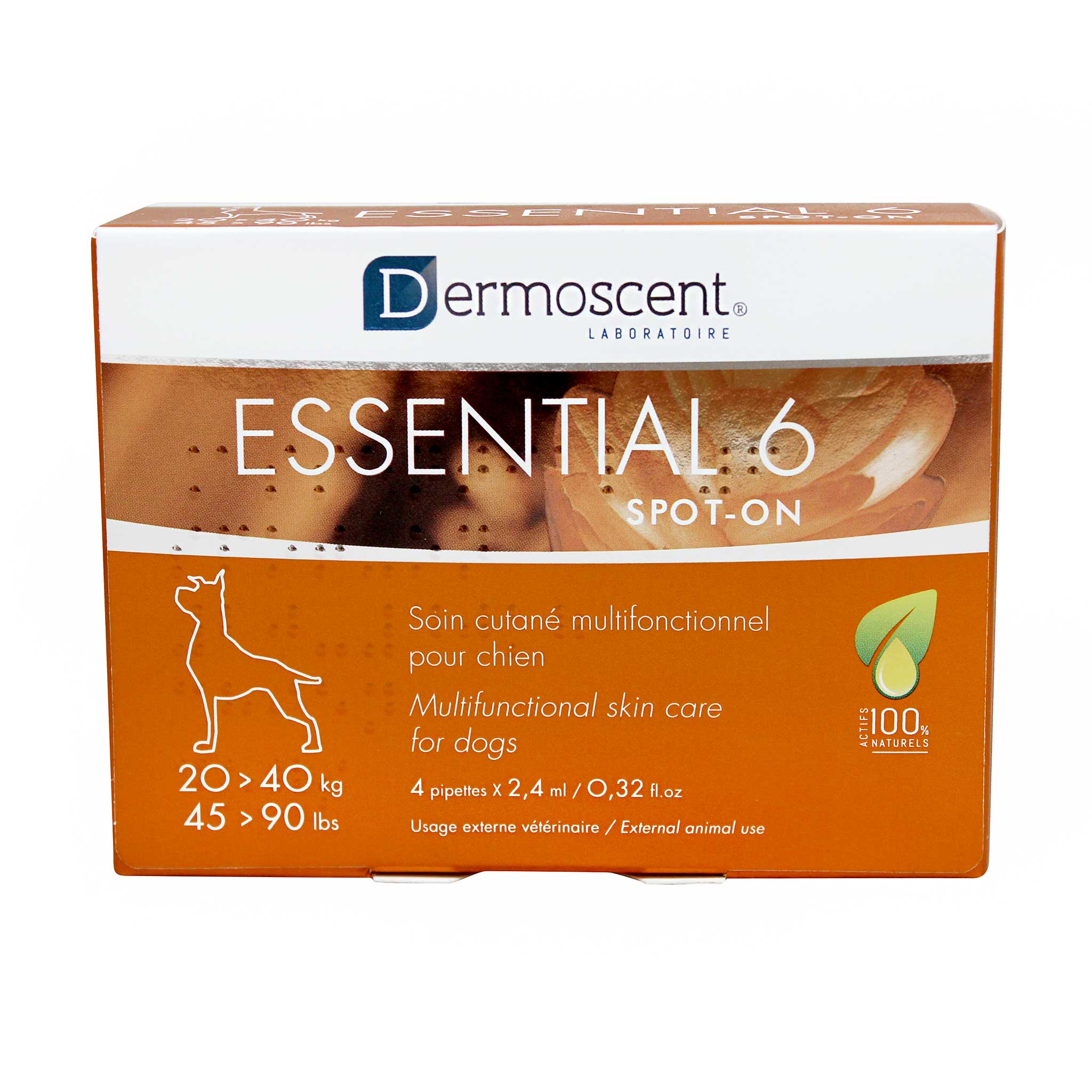 Dermoscent® Essential 6 Spot-On for Dogs 20-40kg - 4 Pipettes - PetProject.HK