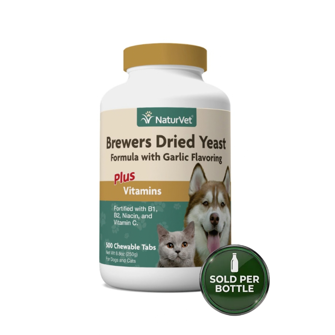 NaturVet Brewer's Yeast & Garlic Tablets 500's - 1 Bottle