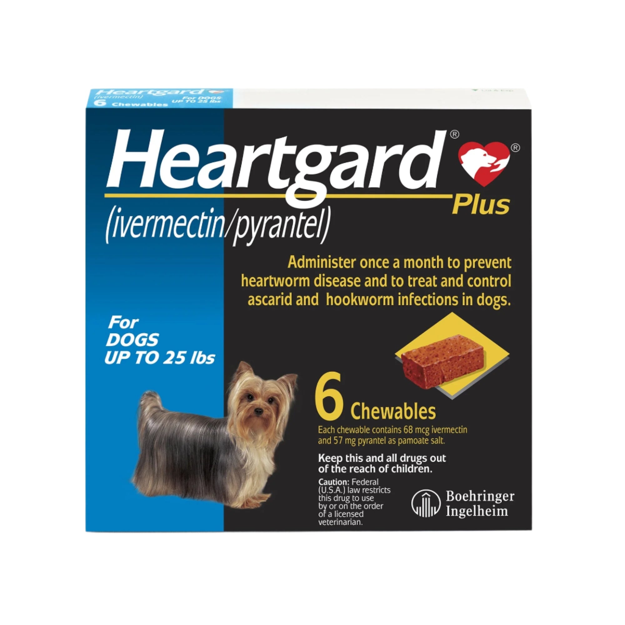 Heartgard - Plus Chewable Tablets For Dogs Up To 25 Lbs 6 Tabs