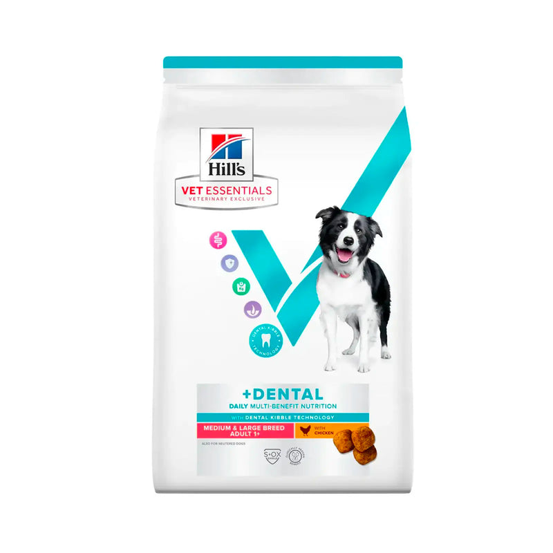 Hills Vetessentials Diet - Dry Food For Medium Adult Dogs (1-6) Dental 2Kg