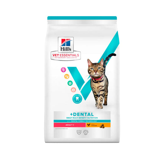 Hills Vetessentials Diet - Dry Food For Young Adult Cats (1-6) Dental 1.5Kg