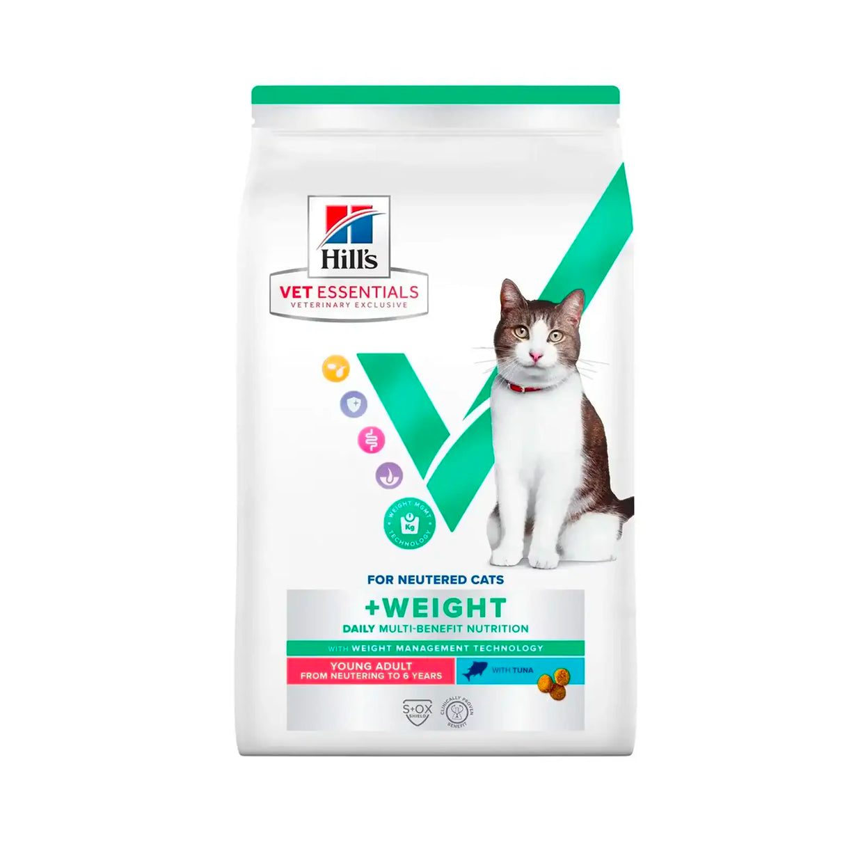 Hills Vetessentials Diet - Dry Food For Young Adult Cats Neutered 2.5Kg