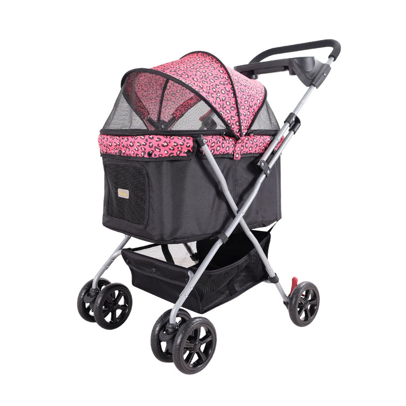 Ibiyaya - Easy Strolling Pet Buggy - Pinkpard - PetProject.HK