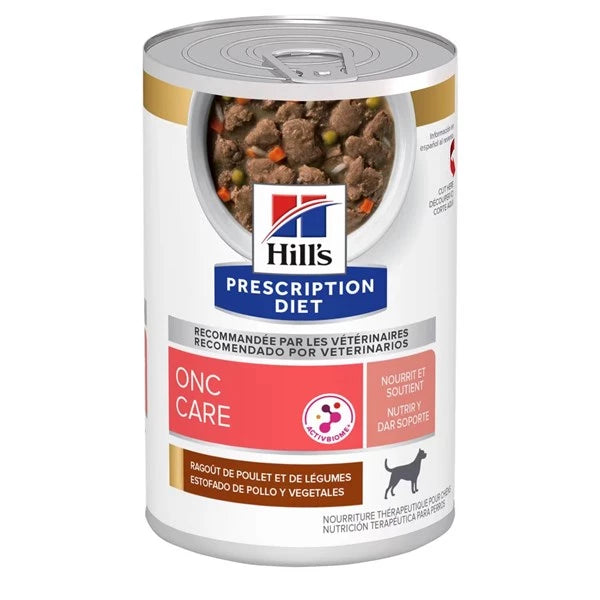 Hill's Prescription Diet - Wet Dog Food - Canine Cancer Onc Care Chicken & Vegetable Stew Canned - 12.5OZ (min. 12 cans)
