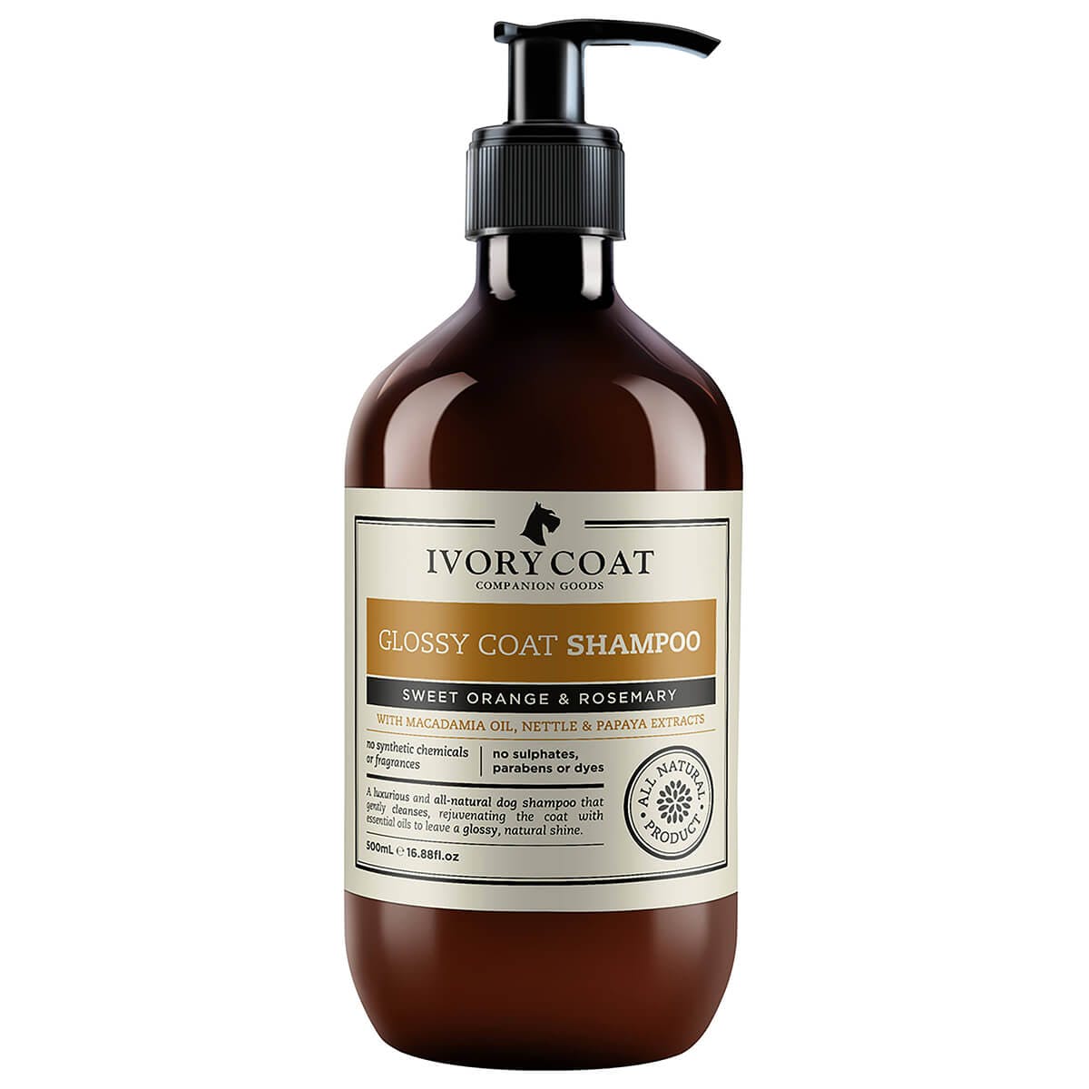 Ivory Coat - Glossy Shampoo For Dog Sweet Orange & Rosemary 500Ml (Min. 2 Bottles) Dogs