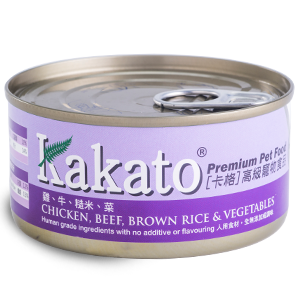 Kakato - Canned Dog and Cat Food - Chicken, Beef, Brown Rice & Vegetables - 70G (4 cans) - PetProject.HK