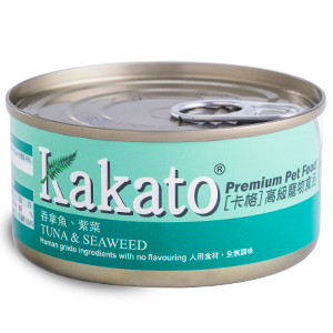 Kakato - Canned Dog and Cat Food - Tuna & Seaweed - 170G (48 Cans) - PetProject.HK