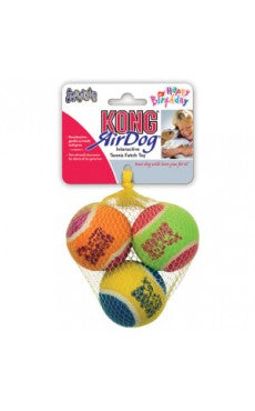 Kong - Birthday Air Squeaker Tennis Balls - 3PCS - PetProject.HK