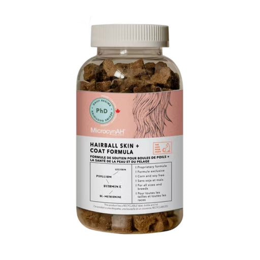 MicrocynAH PhD Cat Treats - Hairball Skin + Coat Health Formula - 120g