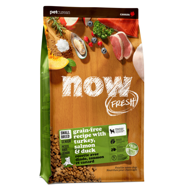 Now Fresh - Grain Free Small Breed Senior Dry Dog Food Turkey Salmon & Duck 3.5Lb Dogs