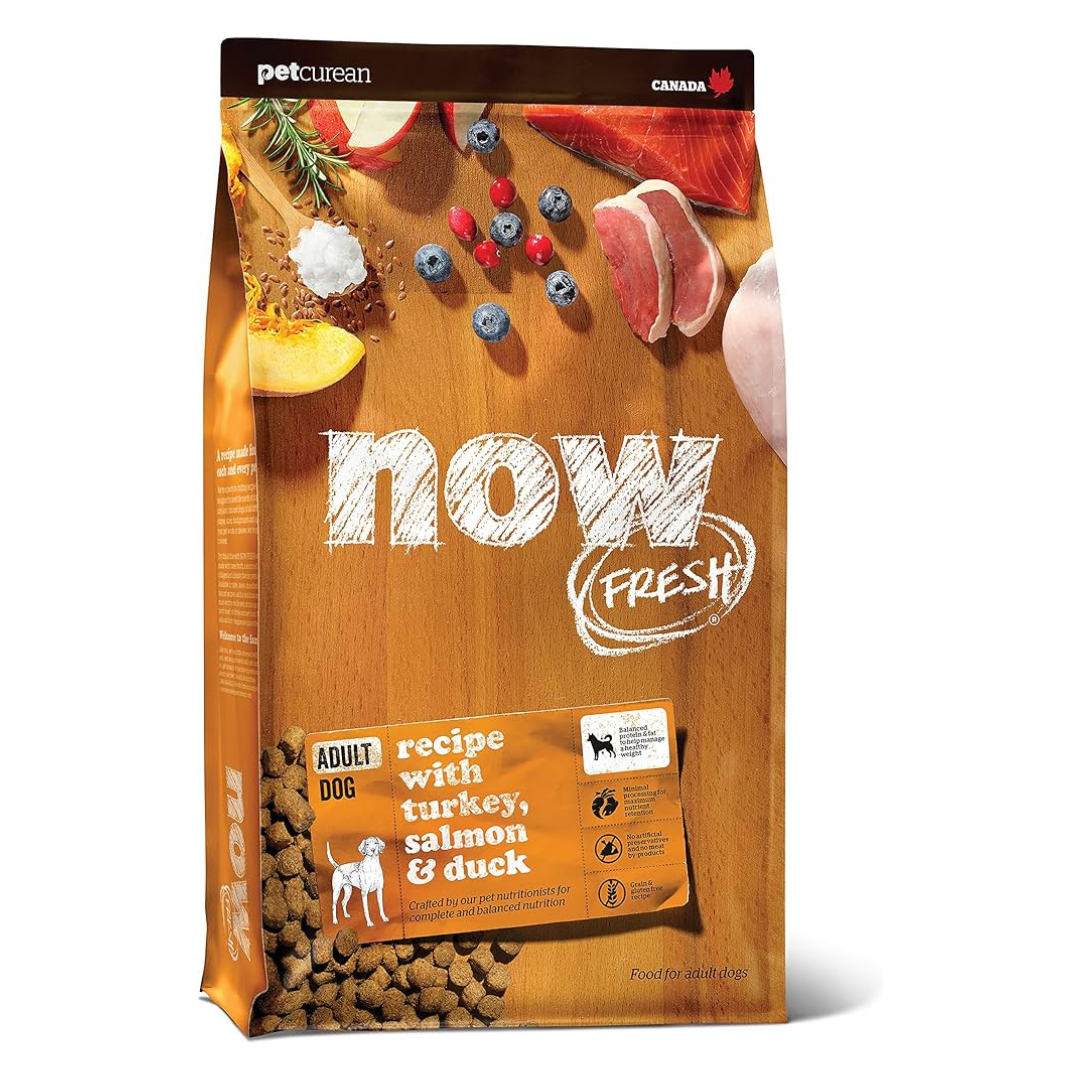 Now Fresh - GRAIN FREE Adult Dry Dog Food - Turkey, Salmon & Duck - 3.5LB - PetProject.HK