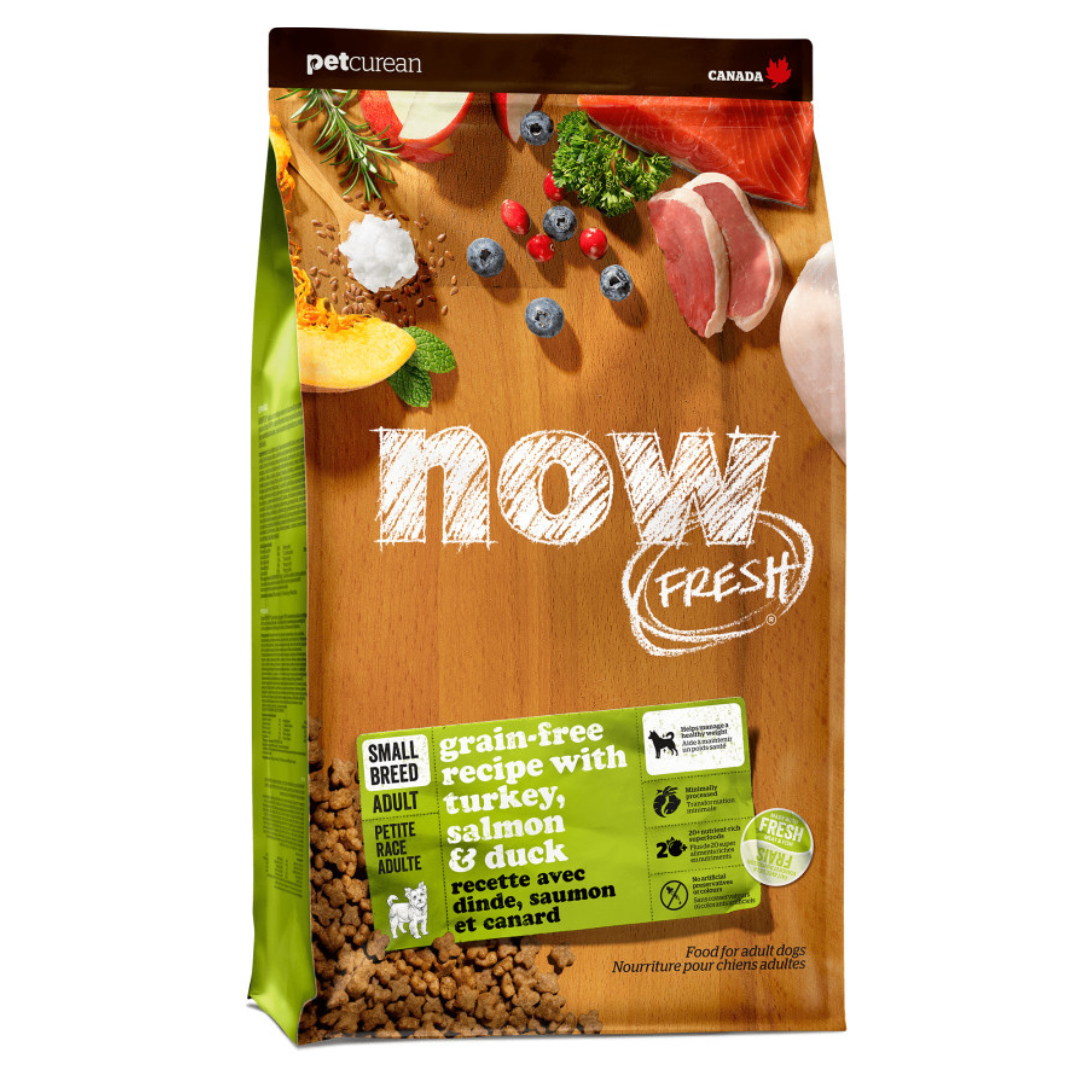 Now Fresh - GRAIN FREE Small Breed Adult Dry Dog Food - Turkey, Salmon & Duck - 22LB - PetProject.HK