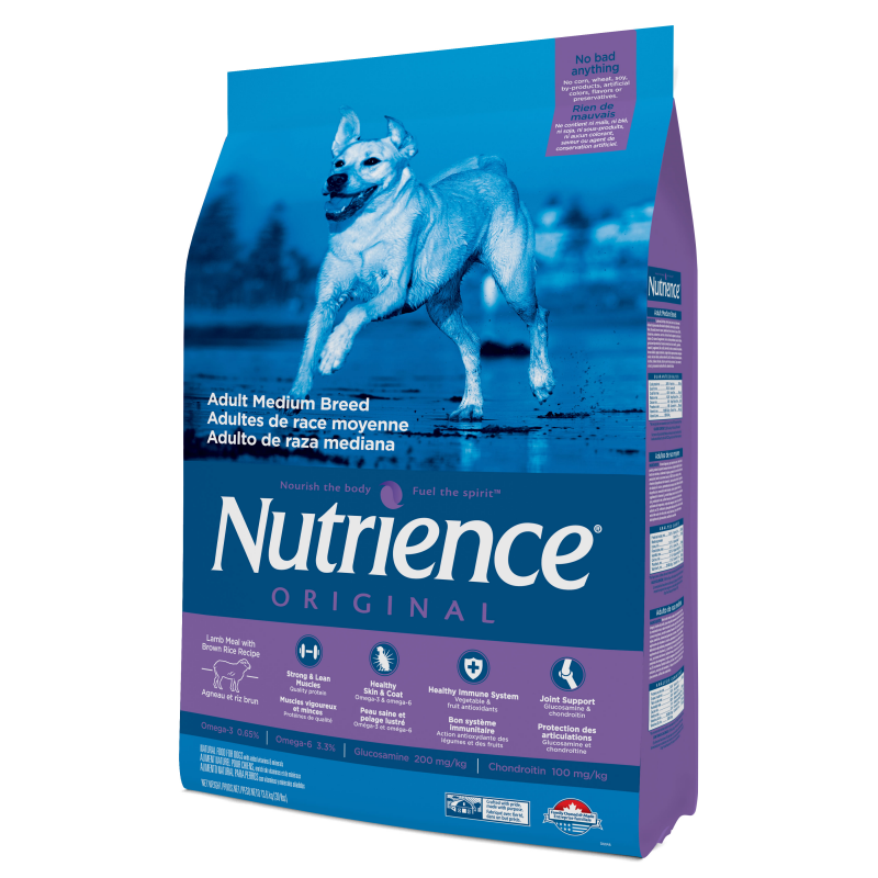 Nutrience - Original - Dry Dog Food - Adult Medium Breed - Lamb Meal with Brown Rice - 11.5KG - PetProject.HK