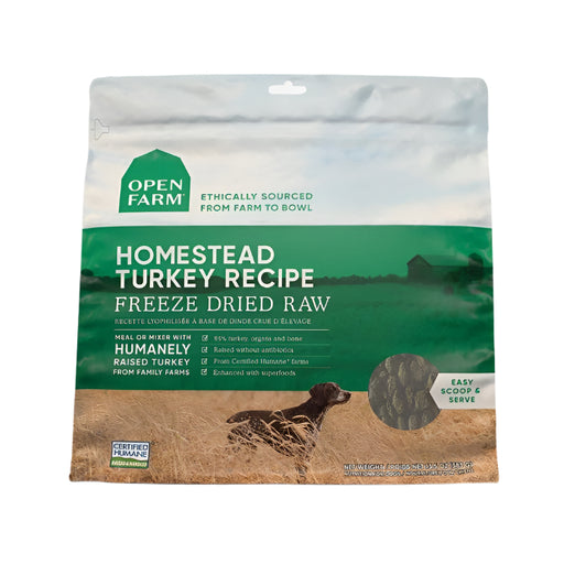 Open Farm - Dry Food For Dogs Grain Free Freeze Dried Raw Homestead Turkey Recipe 13.5Oz (Min. 2