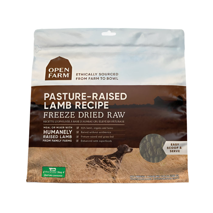 Open Farm - Dry Food For Dogs Grain Free Freeze Dried Raw Pasture Raised Lamb Recipe 13.5Oz (Min. 2