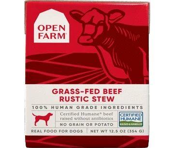 Open Farm - Wet Food For Dogs Grain Free Rustic Blend Grass-Fed Beef Recipe 12.5Oz (Min. 24 Cartons)