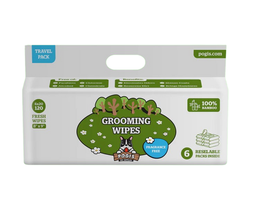 Pogis Pet Supplies - Grooming Wipes Unscented 120 Packs 20 X 23 Cm Dogs & Cats
