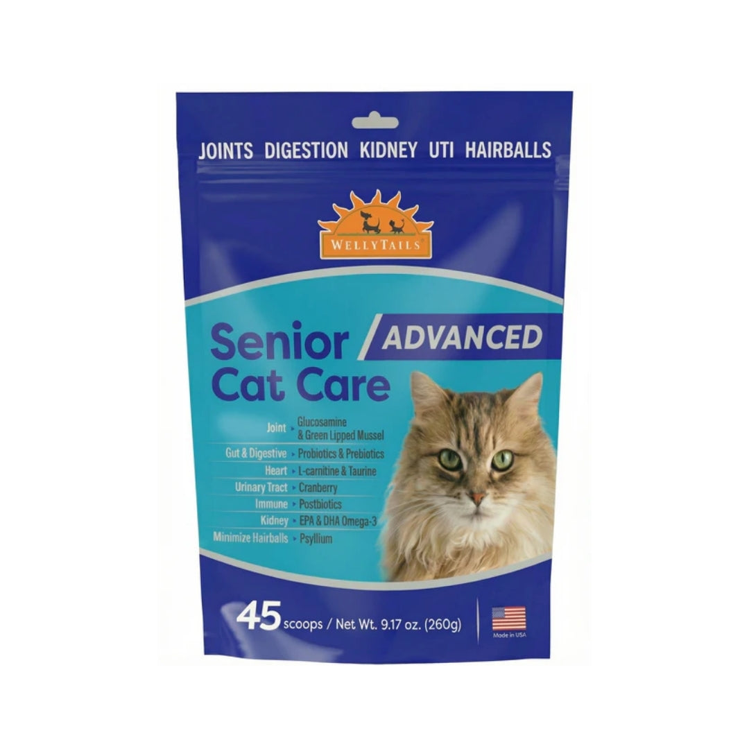 WellyTails Senior Cat Joint Care ADVANCED 45 Scoops 9.17 oz. (260 grams)
