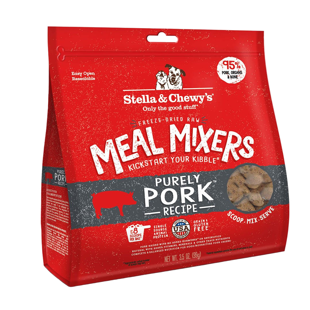 Stella & Chewys - Freezed Dried Meal Mixers For Dogs Purely Pork 3.5Oz