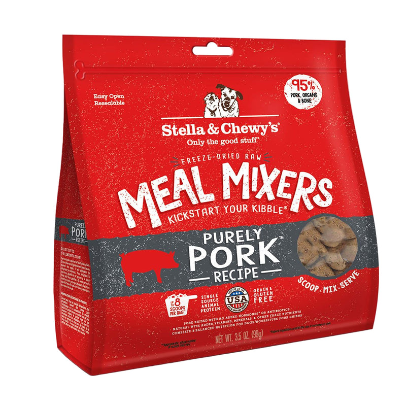 Stella & Chewys - Freezed Dried Meal Mixers For Dogs Purely Pork 18Oz
