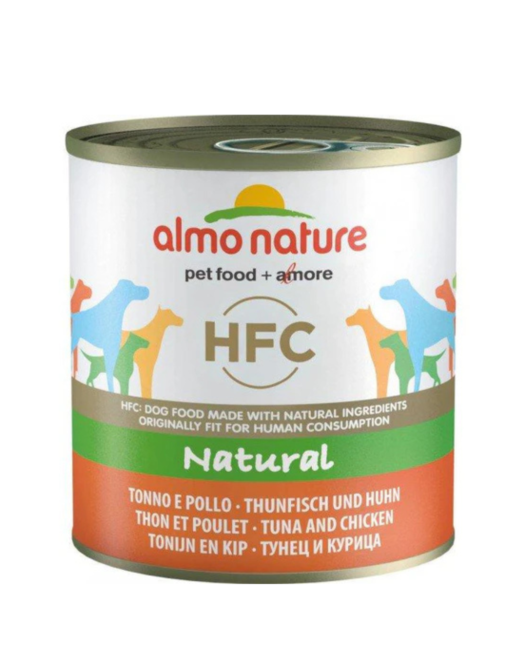 Almo Nature - 狗用濕糧 - HFC 天然 - 雞肉和鮪魚 - 290 克（至少 12 罐）