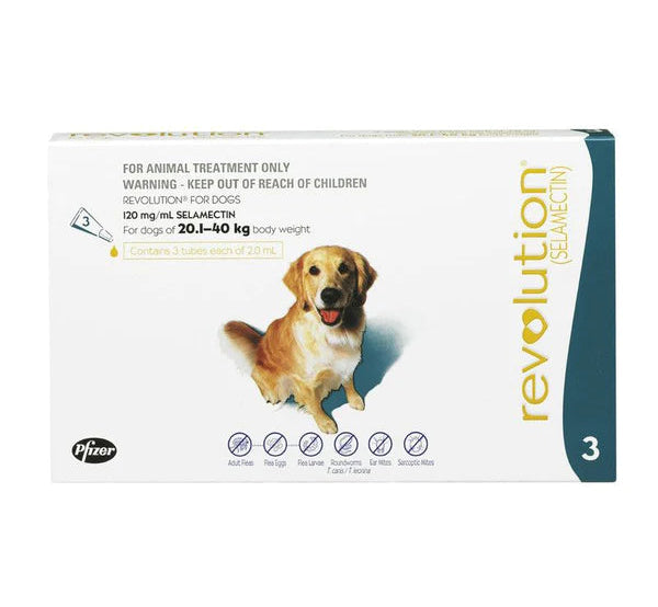 Revolution - Topical Solution For Large Dogs 40.1-85Lb (Green) 240Mg 3Pcs