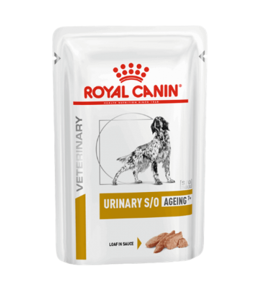 Royal Canin - Veterinary Diet Urinary Ageing 7 Loaf Pouches for Dogs - 85G (min. 12 Pouches) - PetProject.HK