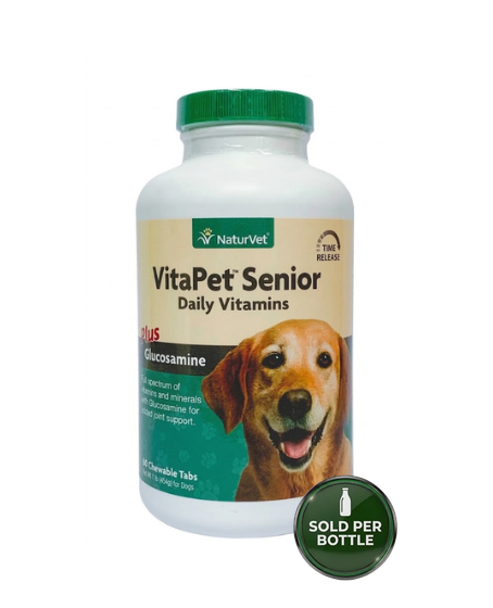 NaturVet Vita Pet Senior w/ Glucosamine Tabs - Time Released 60's - 1 Bottle