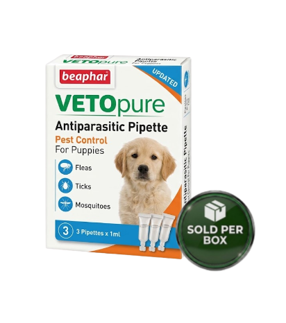 Beaphar - Veto 純抗寄生蟲滴管幼犬驅蟲劑 - 3 管 x 1ML