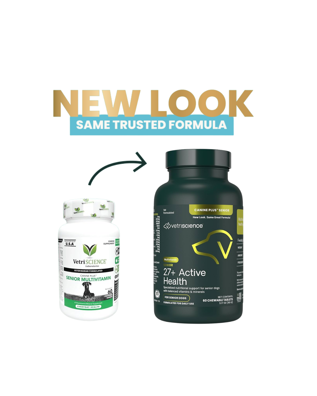 VetriScience - Supplements for Dogs - Canine Plus Senior Multivitamin Chewable Tablets - 60 Chewable Tablets - PetProject.HK