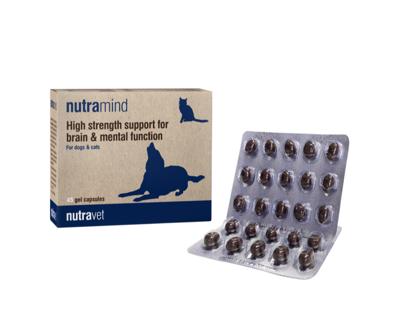Nutravet - Supplement for Dogs & Cats - Nutramind Brain & Mental Function - 45CAPS