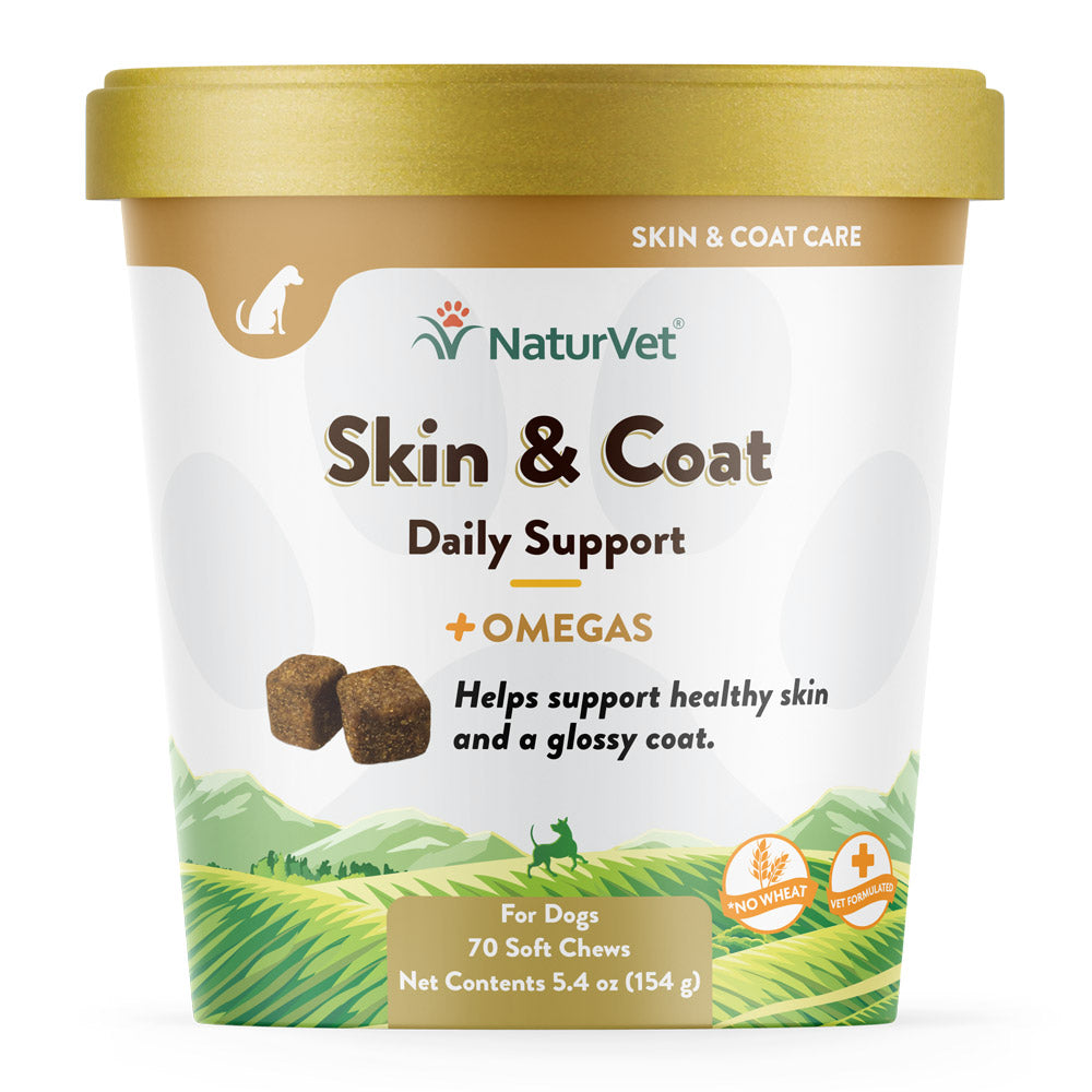 NaturVet Skin & Coat Plus Breath Aid Soft Chew for Dogs - 70's